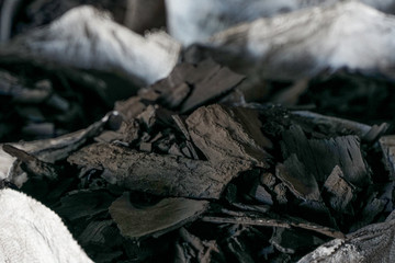 Close up of charcoal ready to pack