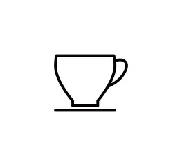 Cup coffee icon vector logo design template
