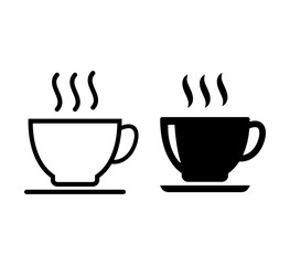 Cup coffee icon vector logo design template