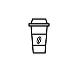 Cup coffee icon vector logo design template