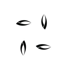 collection minimal swoosh logo icon design vector illustration