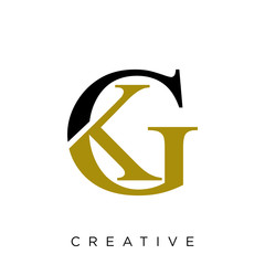 kg logo vector illustration of symbol - obrazy, fototapety, plakaty