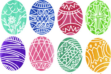 Fototapeta premium set easter eggs