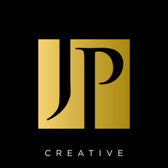 jp luxury logo design vector