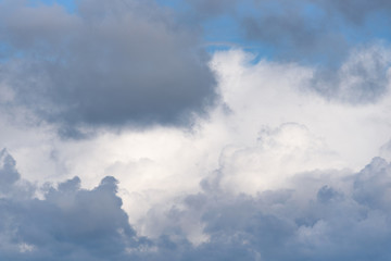Dramatic clouds against a blue sky as a nature background