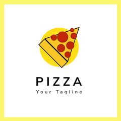 Logo Design Template Pizza Tasty modern minimalist style  for company food
