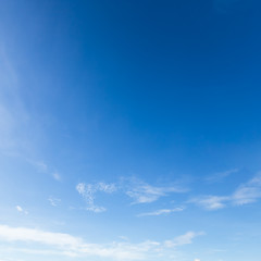 beautiful airatmosphere bright blue sky background abstract clear texture with white clouds.