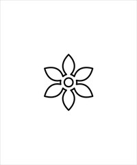 flower line icon,vector best flower line icon.