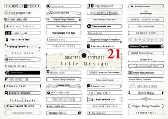 Naklejka premium タイトルデザイン21