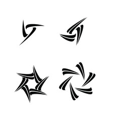 collection vortex circle logo icon design vector