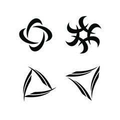 collection vortex circle logo icon design vector