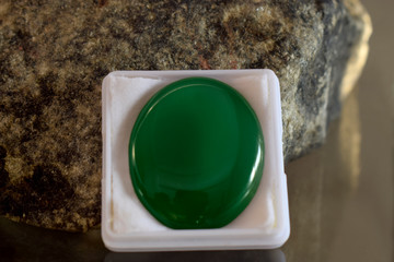 Real jade Natural sparkling green color	