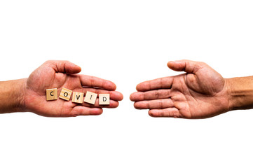 A hand infected with 