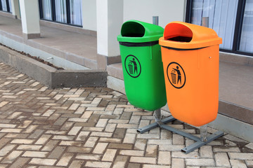 trash can in the park