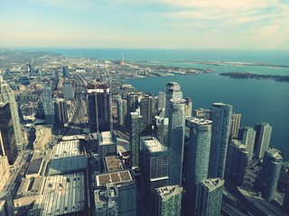 Fototapeta na wymiar aerial view of Toronto city