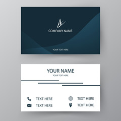 Vector business card. Visiting card for business and personal use. Modern presentation card. Vector illustration design.