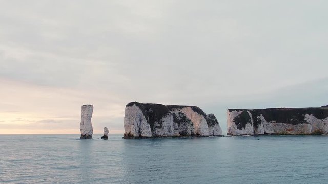 UK, England, Dorset, Swanage, Jurassic Coast, The Foreland or Handfast Point, Old Harry Rocks