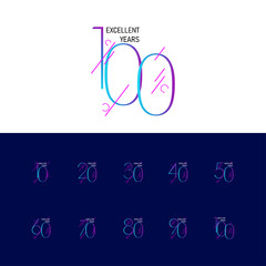 100 Years Anniversary Celebration Elegant Number Vector Template Design Illustration