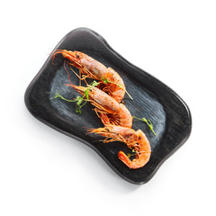 Argentinian shrimps top view
