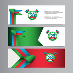Happy Azerbaijan Independence Day Celebration Vector Template Design Illustration
