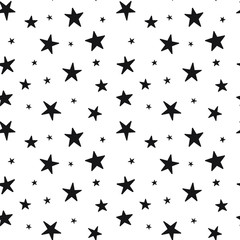 Vector seamless star pattern, star quote, saying, retro, wedding, vintage, greeting card, web template.