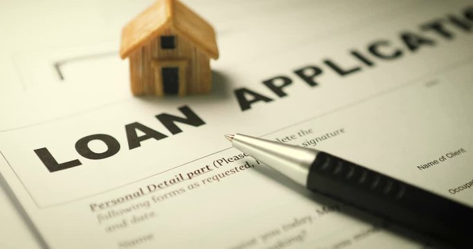 lighting moving on loan application form document , home loan concept