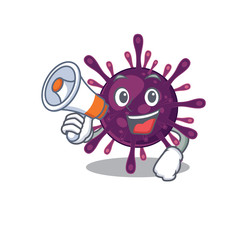 An icon of coronavirus kidney failure holding a megaphone