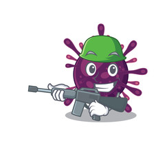 A picture of coronavirus kidney failure as an Army with machine gun