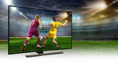 4k monitor isolated on white