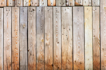 Old wooden boards on the fence