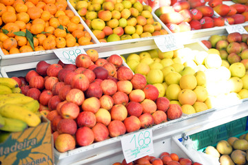 fruits and vegetables at the market