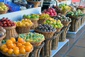 fruits and vegetables at the market