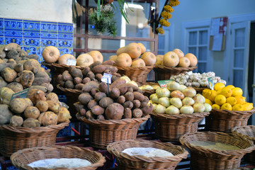 fruits and vegetables at the market