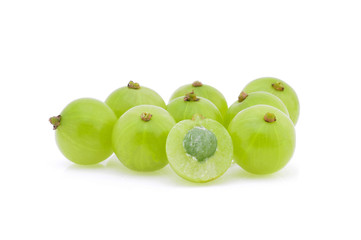 Indian gooseberry isolated on white background