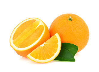 Orange fruit isolated on white background