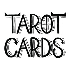 Tarot cards devil vector logo