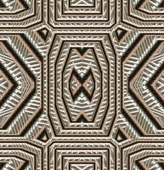 Fancy Gold Embossed Seamless Pattern