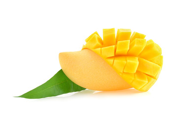 ripe mango isolated on white background