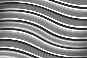 Fototapeta premium The monochrome abstract background metal and steel remade with curves which look amazing and beautiful.