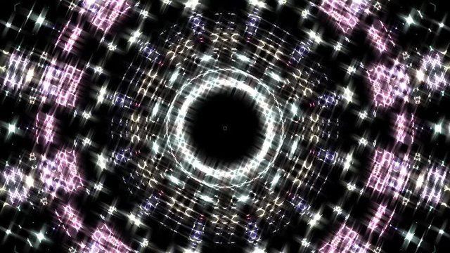 Beautiful abstract videos that shine, bright lights that set the movements of subtle colorful, black backgrounds circles