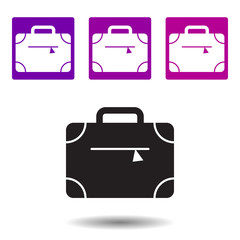 suitcase icon . Simple glyphvector of Travel purple set for UI and UX, website or mobile application