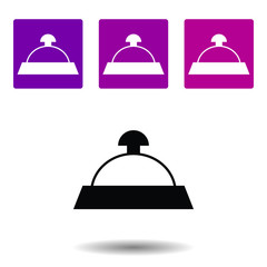 reception bell icon . Simple glyphvector of Travel purple set for UI and UX, website or mobile application