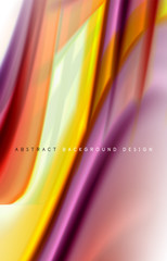 Abstract background - fluid color gradient waves, with dynamic motion line effect. Vector Illustration For Wallpaper, Banner, Background, Card, Book Illustration, landing page