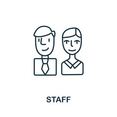 Staff icon from headhunting collection. Simple line Staff icon for templates, web design and infographics