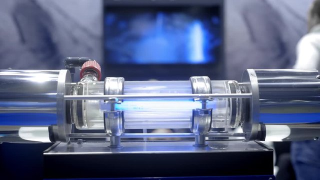 tube containing DNA and is able to control the evolution of man. Concept of: DNA, technology, augmented reality. Capsule with zombie virus.