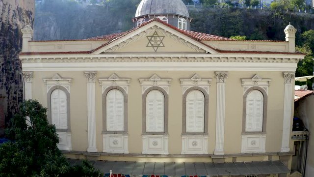 Bet Israel Synagogue from Sky, İzmir, Turkey.