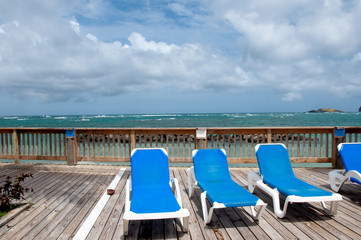 beach chairs on the deck