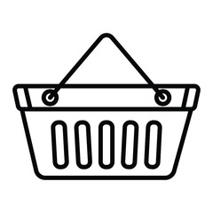 Basket flat vector icon illustration