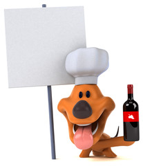 Fun dog - 3D Illustration