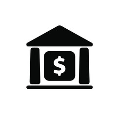 bank icon on white background 